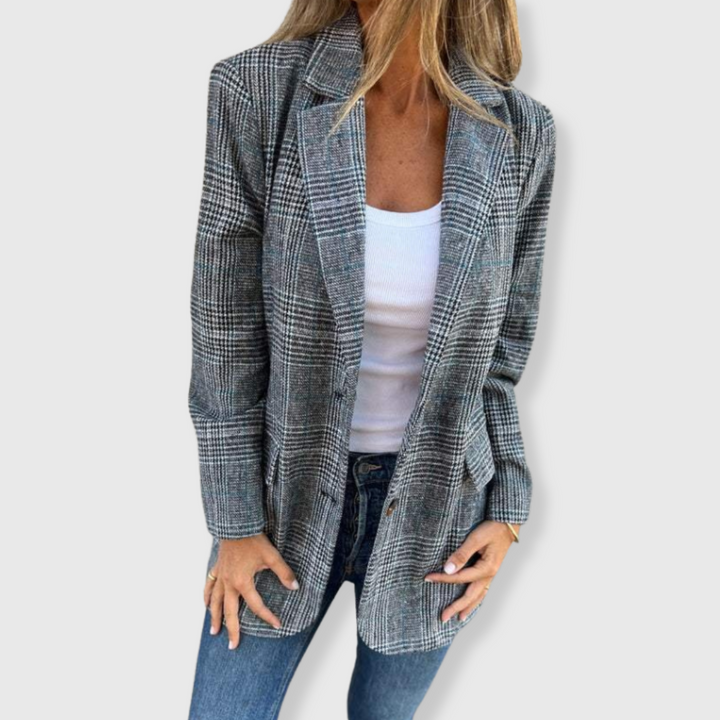 Daphne | Elegant Check Blazer