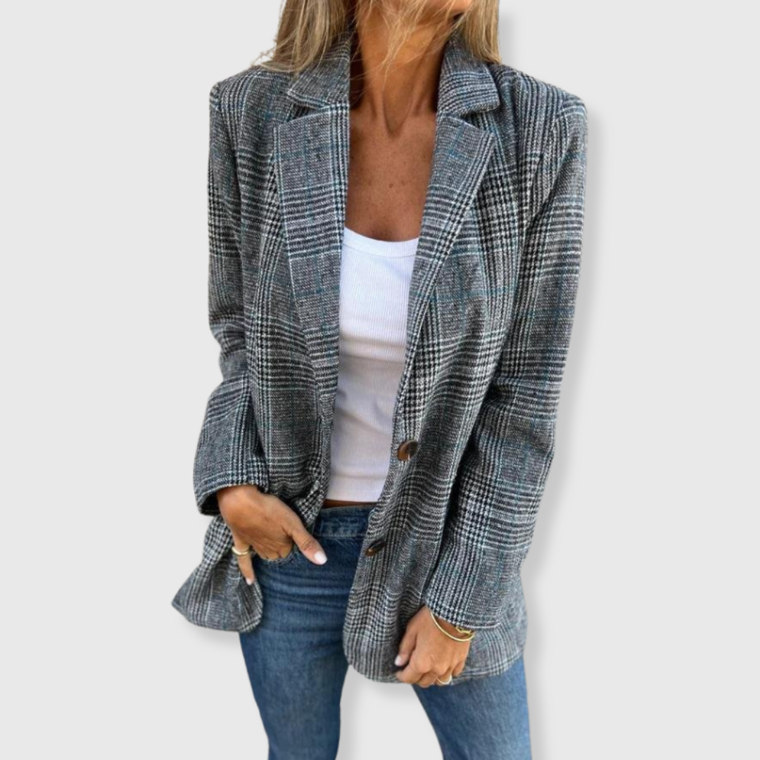 Daphne | Elegant Check Blazer
