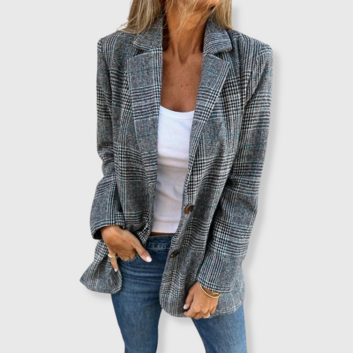 Daphne | Elegant Check Blazer