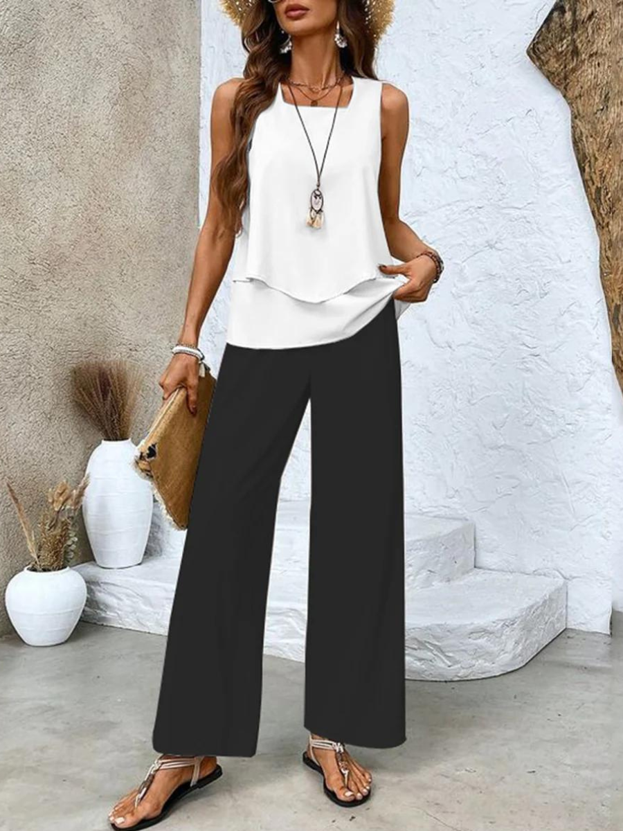 Kate | Stilvolles Blumenset – Top & Hose