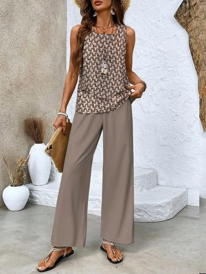 Kate | Stilvolles Blumenset – Top & Hose