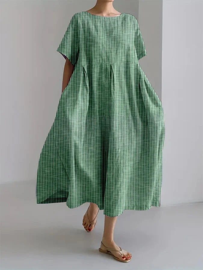Eleanor | Loose Dress with Retro Stripes