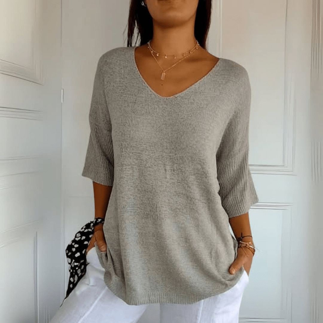 Helene | Stricktop mit V-Ausschnitt