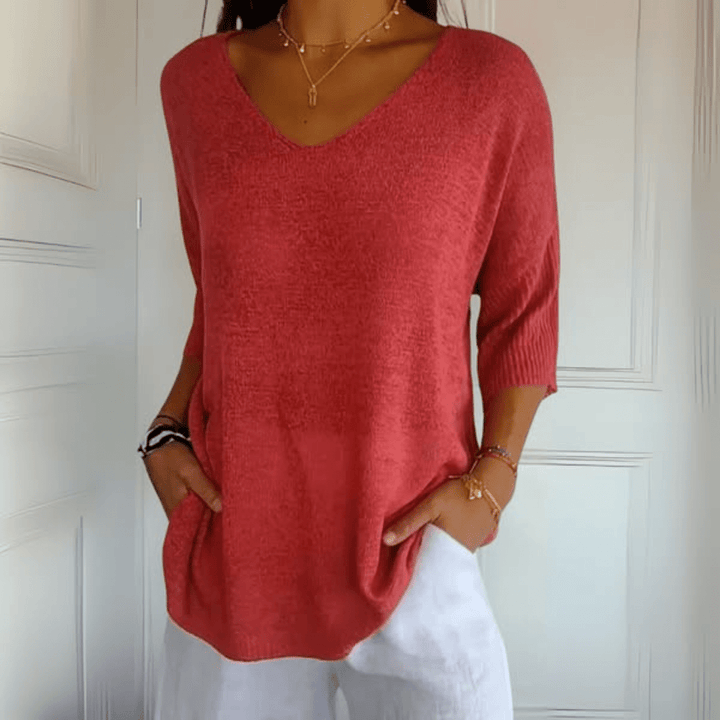 Helene | Stricktop mit V-Ausschnitt