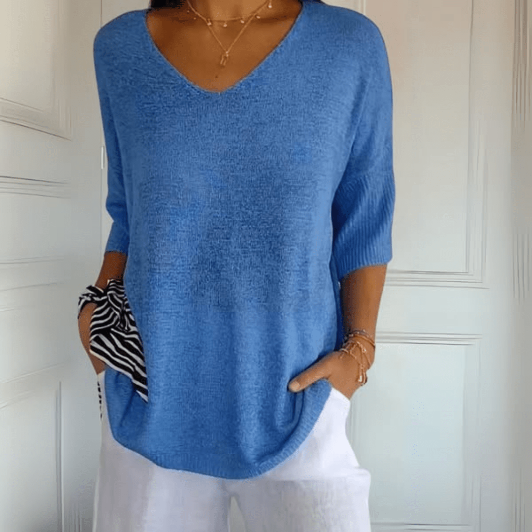 Helene | Stricktop mit V-Ausschnitt