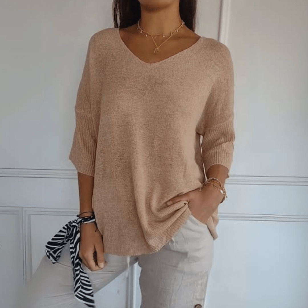 Helene | Stricktop mit V-Ausschnitt