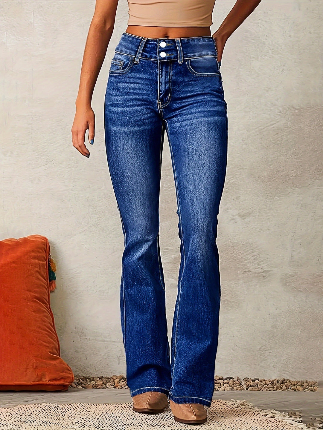 Kathy | Elegant High-Waisted Flared Jeans