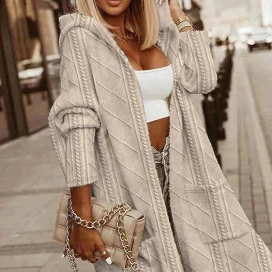 Evelyn | Extra-Long Hooded Cardigan