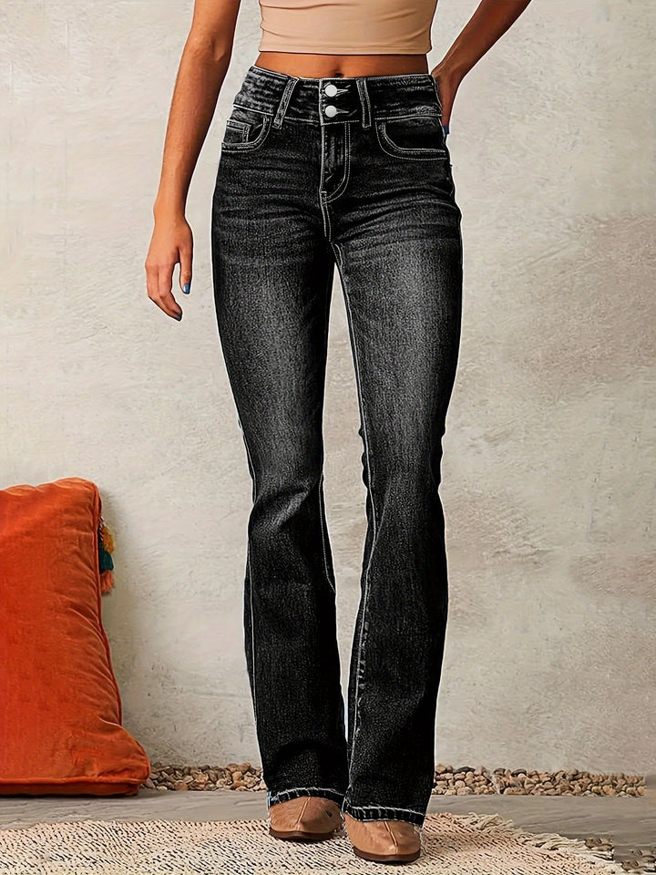 Kathy | Elegant High-Waisted Flared Jeans