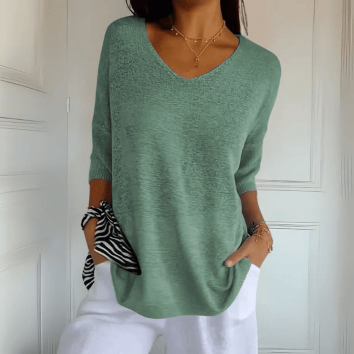 Helene | Stricktop mit V-Ausschnitt