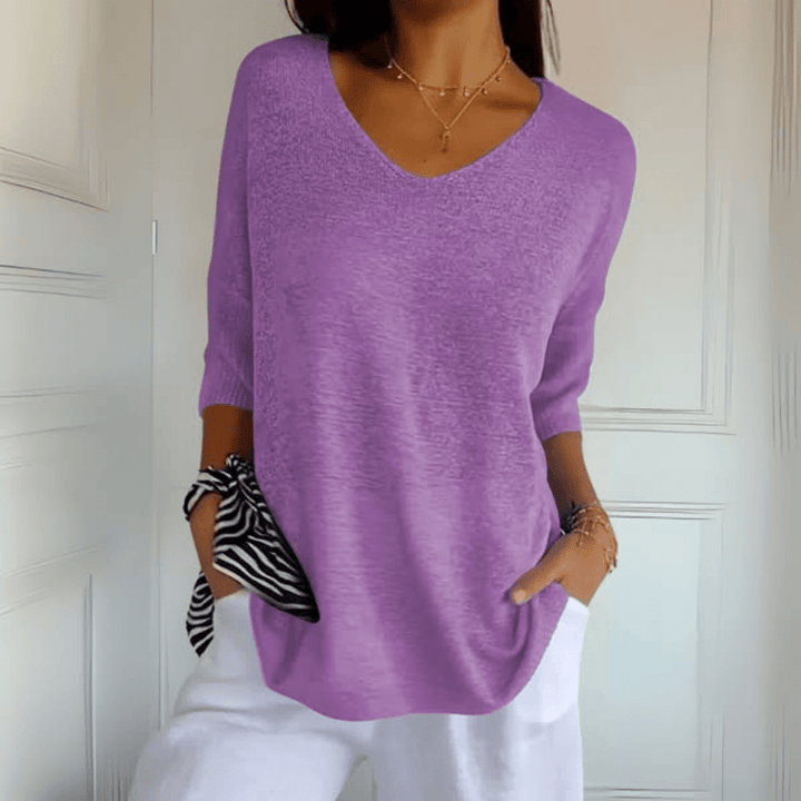 Helene | Stricktop mit V-Ausschnitt