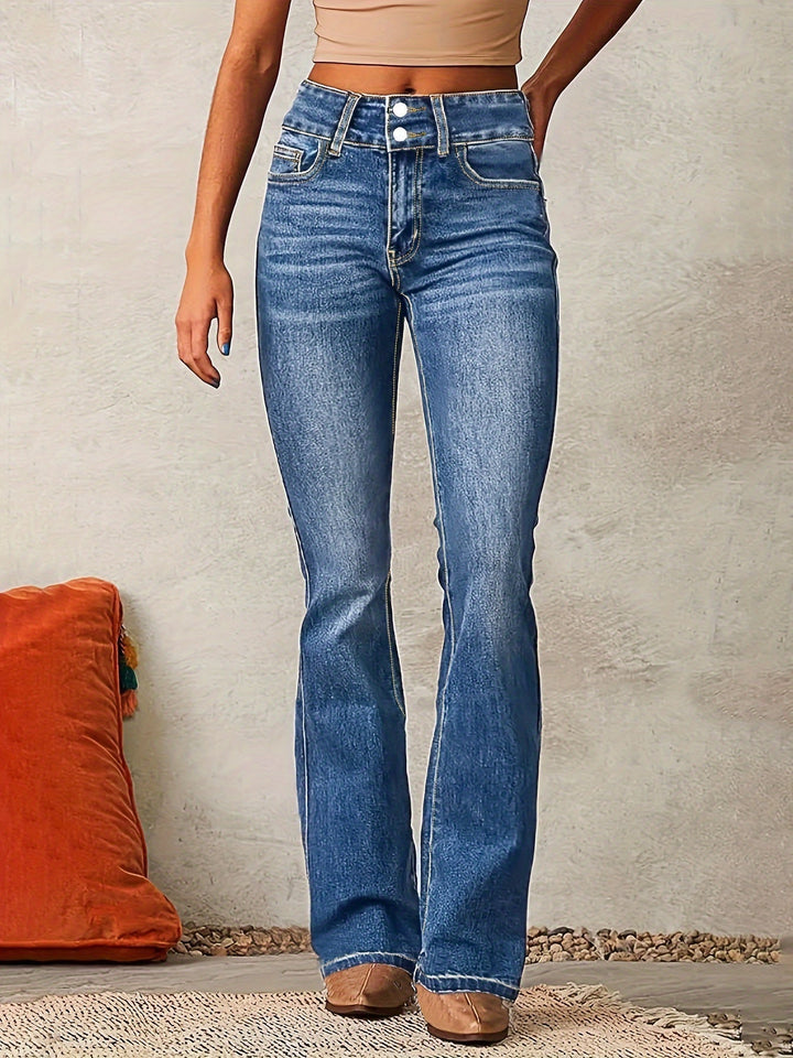 Kathy | Elegant High-Waisted Flared Jeans